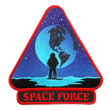 Высококачественный пользовательский дешевый вышитый логотип Blue Space Force Emage Patch Patch для одежды